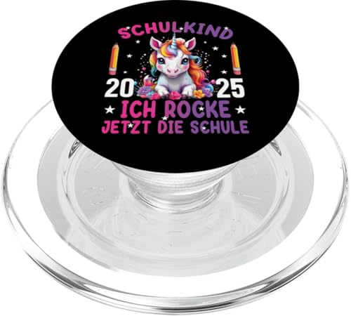 Schulkind 2025 Ich Rocke Jetzt Die Schule Einhorn - Kinder PopSockets PopGrip für MagSafe Schulkind 2025 Ich Rocke Jetzt Die Schule Einhorn - Kinder PopSockets PopGrip für MagSafe von Einschulung Mädchen Kita Abschied Erstklässler
