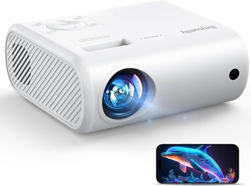 Tragbarer Mini-Projektor, 4K-Videoprojektor – 13000 Lux Smartphone-Projektor, unterstützt kabelgebundene Bildschirmspiegelung, kompatibel mit TV Stick/Windows/iOS/Android/HDMI Tragbarer Mini-Projektor, 4K-Videoprojektor – 13000 Lux Smartphone-Projektor, unterstützt kabelgebundene Bildschirmspiegelung, kompatibel mit TV Stick/Windows/iOS/Android/HDMI von Einyoumily