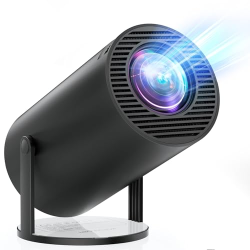 Mini Projector Portable Android 11-16000 Lux Projector 4K Supported 180° Rotation & Auto Keystone, Outdoor Projector Compatible with TV Stick/Windows/iOS/Android/HDMI/USB (1080P-2) von Einyoumily