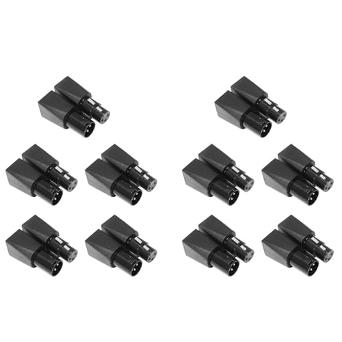 Eioeeklop zu RJ45 Anschluss RJ45 Ethernet zu 3 Pin XLR Buchsen- und Stecker Adapter Sets (3 Pin, 10 Paar) von Eioeeklop