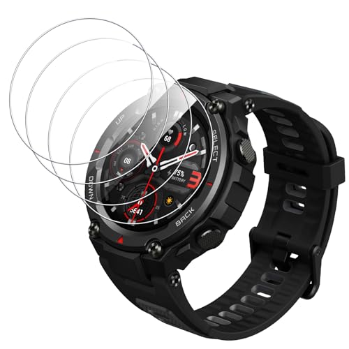 Eirltiy 4 Stück Panzer Schutz Glas für Amazfit T-Rex/T-Rex Pro, Displayschutz Schutzfolie [9H Härte] [HD Klare] [Sensitive Touch] [Blasenfrei], Panzerfolie Kratzfest Anti-Fingerprint Gehärtetes Glas von Eirltiy