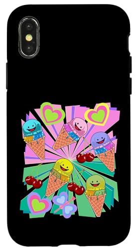 Eis Eiskrem Eiscrem Kinder Kind Mädchen Jungen Retro Kirsche Hülle für iPhone X/XS Eis Eiskrem Eiscrem Kinder Kind Mädchen Jungen Retro Kirsche Hülle für iPhone X/XS von Eis Eiscreme Eiskreme