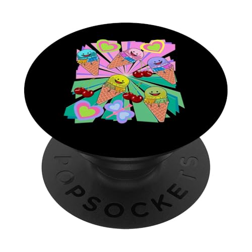 Eis Eiskrem Eiscrem Kinder Kind Mädchen Jungen Retro Kirsche PopSockets Klebender PopGrip Eis Eiskrem Eiscrem Kinder Kind Mädchen Jungen Retro Kirsche PopSockets Klebender PopGrip von Eis Eiscreme Eiskreme