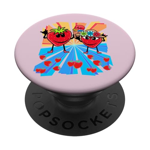 Erdbeeren Erdbeer Eis Kinder Kind Teenie Teenager Eiscrem PopSockets Klebender PopGrip Erdbeeren Erdbeer Eis Kinder Kind Teenie Teenager Eiscrem PopSockets Klebender PopGrip von Eis Eiscreme Eiskreme