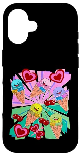 Kind Kinder Sommer Sommerzeit Eis Retro 80er Kirsche Mädchen Hülle für iPhone 16 Kind Kinder Sommer Sommerzeit Eis Retro 80er Kirsche Mädchen Hülle für iPhone 16 von Eis Eiscreme Eiskreme