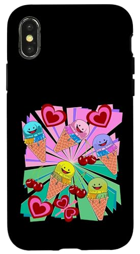Kind Kinder Sommer Sommerzeit Eis Retro 80er Kirsche Mädchen Hülle für iPhone X/XS Kind Kinder Sommer Sommerzeit Eis Retro 80er Kirsche Mädchen Hülle für iPhone X/XS von Eis Eiscreme Eiskreme