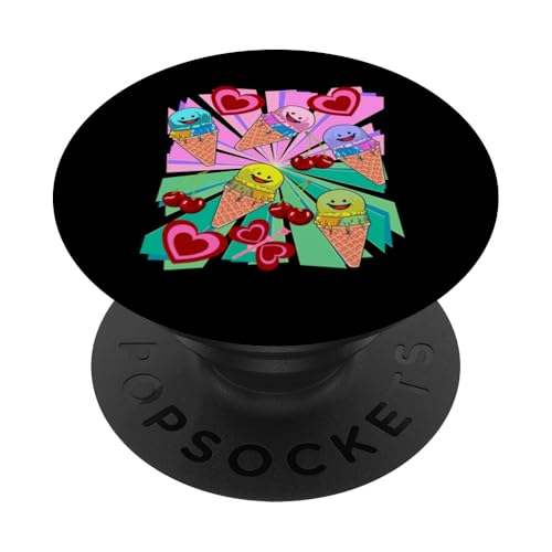 Kind Kinder Sommer Sommerzeit Eis Retro 80er Kirsche Mädchen PopSockets Klebender PopGrip Kind Kinder Sommer Sommerzeit Eis Retro 80er Kirsche Mädchen PopSockets Klebender PopGrip von Eis Eiscreme Eiskreme