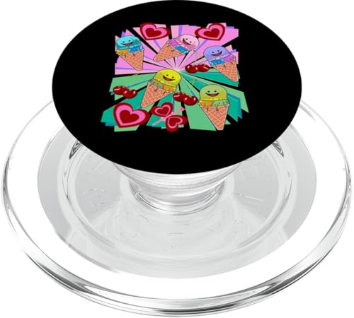 Kind Kinder Sommer Sommerzeit Eis Retro 80er Kirsche Mädchen PopSockets PopGrip für MagSafe Kind Kinder Sommer Sommerzeit Eis Retro 80er Kirsche Mädchen PopSockets PopGrip für MagSafe von Eis Eiscreme Eiskreme