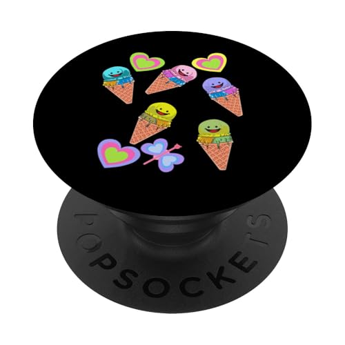 Retro Eis Kinder Kind Mädchen Jungen Teenie Teenager Eiskrem PopSockets Klebender PopGrip Retro Eis Kinder Kind Mädchen Jungen Teenie Teenager Eiskrem PopSockets Klebender PopGrip von Eis Eiscreme Eiskreme