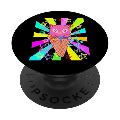 Sommer Kinder Eis Kind Katze Mädchen Retro Jungen 80er Baby PopSockets Klebender PopGrip Sommer Kinder Eis Kind Katze Mädchen Retro Jungen 80er Baby PopSockets Klebender PopGrip von Eis Eiscreme Eiskreme