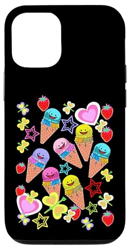 Sommer Kinder Kind Mädchen Jungen Retro 80er Eiskrem Eis Hülle für iPhone 12/12 Pro von Eis Eiscreme Eiskreme