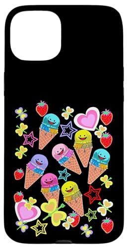 Sommer Kinder Kind Mädchen Jungen Retro 80er Eiskrem Eis Hülle für iPhone 15 Plus Sommer Kinder Kind Mädchen Jungen Retro 80er Eiskrem Eis Hülle für iPhone 15 Plus von Eis Eiscreme Eiskreme