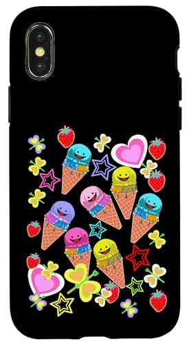 Sommer Kinder Kind Mädchen Jungen Retro 80er Eiskrem Eis Hülle für iPhone X/XS Sommer Kinder Kind Mädchen Jungen Retro 80er Eiskrem Eis Hülle für iPhone X/XS von Eis Eiscreme Eiskreme