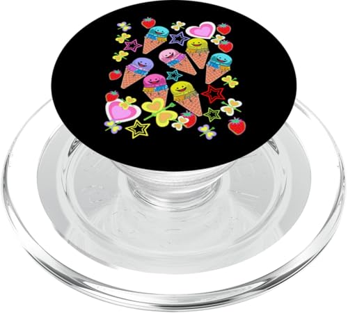 Sommer Kinder Kind Mädchen Jungen Retro 80er Eiskrem Eis PopSockets PopGrip für MagSafe Sommer Kinder Kind Mädchen Jungen Retro 80er Eiskrem Eis PopSockets PopGrip für MagSafe von Eis Eiscreme Eiskreme