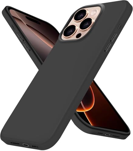 Eiselen Hülle für iPhone 16 Pro - Schwarz Ultra Dünne Soft-hautfreundlich Silikon TPU Handyhülle - Kratzfest, Rutschsicher, StoBfest Schutzhülle Haltbar Case von Eiselen