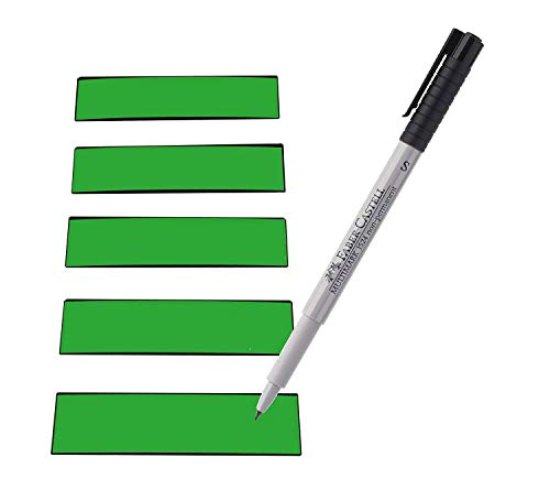 Magnetstreifen Etiketten grün 100x30 mm - 25 Stück - beschreibbar incl. Stift von EisenRon
