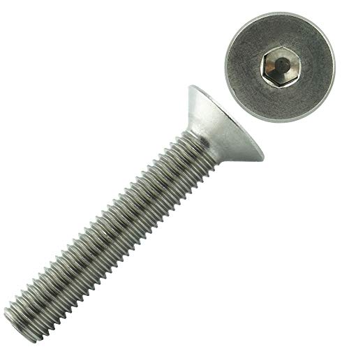 Eisenwaren2000 | M2,5 x 6 mm Senkkopfschrauben mit Innensechskant (100 Stück) - DIN 7991 - ISO 10642 Senkkopf Schrauben - Gewindeschrauben - Vollgewinde - Edelstahl A2 V2A - rostfrei von Eisenwaren2000