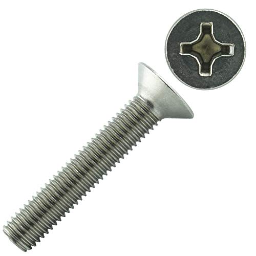 Eisenwaren2000 | M2 x 4 mm Senkkopfschrauben mit Kreuzschlitz H (100 Stück) - DIN 965 - ISO 7046 Senkkopf Schrauben - Gewindeschrauben - Vollgewinde - Edelstahl A2 V2A - rostfrei von Eisenwaren2000