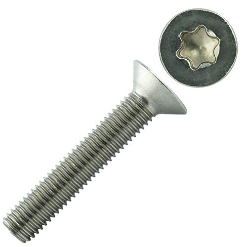 Eisenwaren2000 | M4 x 70 mm Senkkopfschrauben mit Innensechsrund TX - T20 (100 Stück) - DIN 965 - ISO 14581 Senkkopf Schrauben - Gewindeschrauben - Vollgewinde - Edelstahl A2 V2A - rostfrei von Eisenwaren2000