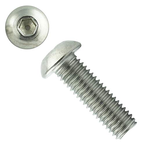 Eisenwaren2000 | M8 x 8 mm Linsenkopfschrauben mit Innensechskant (100 Stück) - ISO 7380 Linsenkopf Schrauben mit Flachkopf - Gewindeschrauben - Edelstahl A2 V2A - rostfrei von Eisenwaren2000