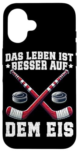 Das Leben Ist Besser Auf Dem Eis Eishockey Wintersport Fan Hülle für iPhone 16 Das Leben Ist Besser Auf Dem Eis Eishockey Wintersport Fan Hülle für iPhone 16 von Eishockeyspieler Eishockey Hockey Eishockeysport
