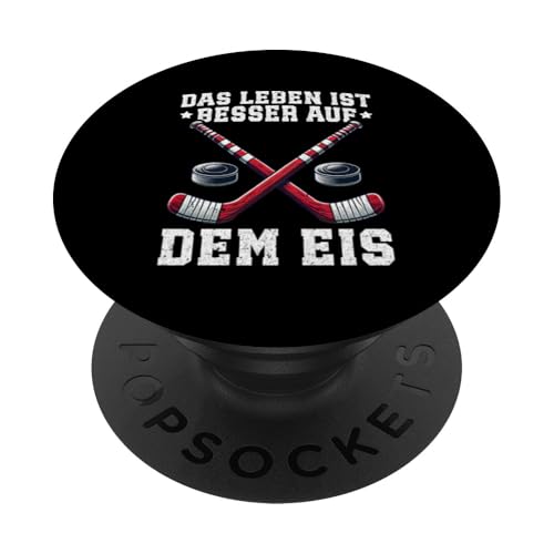 Das Leben Ist Besser Auf Dem Eis Eishockey Wintersport Fan PopSockets Klebender PopGrip Das Leben Ist Besser Auf Dem Eis Eishockey Wintersport Fan PopSockets Klebender PopGrip von Eishockeyspieler Eishockey Hockey Eishockeysport