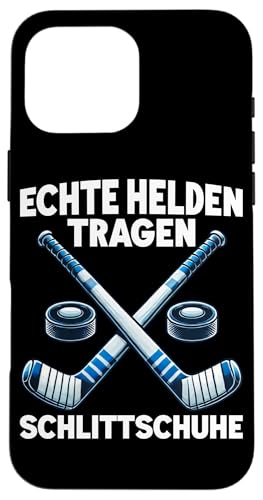 Echte Helden Tragen Schlittschuhe Eishockey Wintersport Fan Hülle für iPhone 16 Pro Max Echte Helden Tragen Schlittschuhe Eishockey Wintersport Fan Hülle für iPhone 16 Pro Max von Eishockeyspieler Eishockey Hockey Eishockeysport
