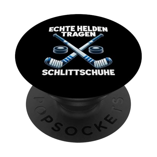Echte Helden Tragen Schlittschuhe Eishockey Wintersport Fan PopSockets Klebender PopGrip Echte Helden Tragen Schlittschuhe Eishockey Wintersport Fan PopSockets Klebender PopGrip von Eishockeyspieler Eishockey Hockey Eishockeysport