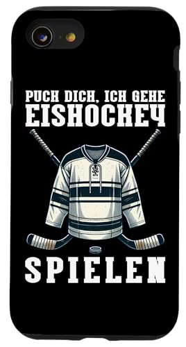 Eishockey Eishockeyspielen Hockey Retro Wintersport Fan Hülle für iPhone SE (2020) / 7 / 8 von Eishockeyspieler Eishockey Hockey Eishockeysport