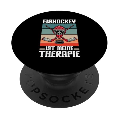 Eishockey Ist Meine Therapie Retro Hockey Wintersport Fan PopSockets Klebender PopGrip Eishockey Ist Meine Therapie Retro Hockey Wintersport Fan PopSockets Klebender PopGrip von Eishockeyspieler Eishockey Hockey Eishockeysport