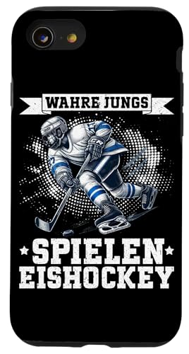 Wahre Jungs Spielen Eishockey Eishockeyspieler Wintersport Hülle für iPhone SE (2020) / 7 / 8 von Eishockeyspieler Eishockey Hockey Eishockeysport