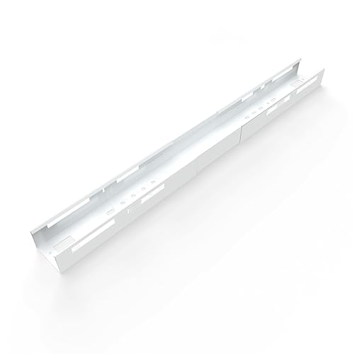 EISNHAUER® Kabelwanne Beam, extra Lange Kabelführung, flexibel verstellbar 110 bis 170 cm, Metall (Weiß) von Eisnhauer