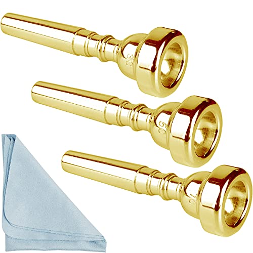 Gold Trompete Mundstück 7C 5C 3C Trompete Mundstück Set mit Box Reinigungstuch kompatibel mit Yamaha Bach Conn King Musikinstrumenten für Anfänger und Profispieler 3er Pack Gold Trompete Mundstück 7C 5C 3C Trompete Mundstück Set mit Box Reinigungstuch kompatibel mit Yamaha Bach Conn King Musikinstrumenten für Anfänger und Profispieler 3er Pack von Eison