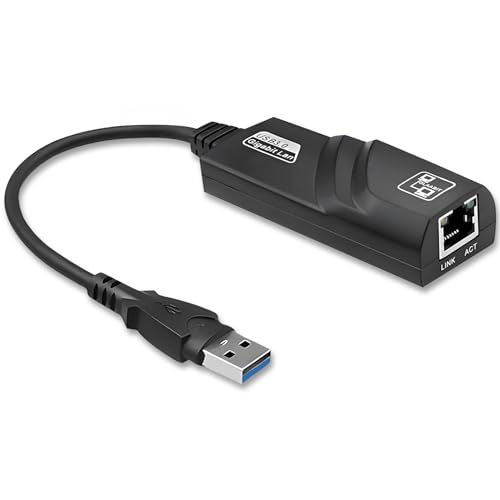 USB 3.0 auf RJ45 Ethernet Adapter, 10/100/1000 Gigabit Ethernet LAN Netzwerkadapter, kompatibel mit Windows 10/8.1/8/7/XP/Vista, Mac OS, Linux, Chrome OS von Eiszuso
