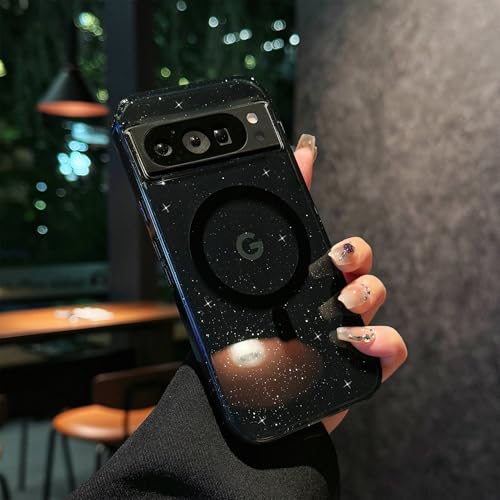 Eiyikof Kompatibel mit Google Pixel 8 Pro XL, magnetische Hülle mit glitzernder, klarer Rückseite, luxuriöser stoßfester Schutz und schlank, dünn, für Google Pixel 8 Pro XL, niedliche Hülle für Frauen Eiyikof Kompatibel mit Google Pixel 8 Pro XL, magnetische Hülle mit glitzernder, klarer Rückseite, luxuriöser stoßfester Schutz und schlank, dünn, für Google Pixel 8 Pro XL, niedliche Hülle für Frauen von Eiyikof