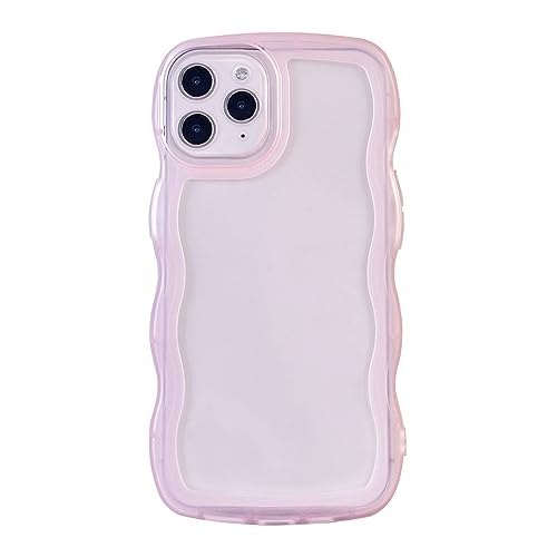 Eiyikof Kompatibel mit iPhone 11 Pro, transparente Hülle, niedlich, einfarbig, lockiger Wellenrahmen, transparent, weiches Silikon, kratzfest, stoßfest, schützend, schlanke Hülle für Damen und Eiyikof Kompatibel mit iPhone 11 Pro, transparente Hülle, niedlich, einfarbig, lockiger Wellenrahmen, transparent, weiches Silikon, kratzfest, stoßfest, schützend, schlanke Hülle für Damen und von Eiyikof