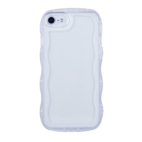 Eiyikof Kompatibel mit iPhone 6S/6, transparente Hülle, niedlich, einfarbig, gewellt, Wellenrahmen, transparent, weiches Silikon, kratzfest, stoßfest, schützende dünne Schutzhülle für Damen und Eiyikof Kompatibel mit iPhone 6S/6, transparente Hülle, niedlich, einfarbig, gewellt, Wellenrahmen, transparent, weiches Silikon, kratzfest, stoßfest, schützende dünne Schutzhülle für Damen und von Eiyikof