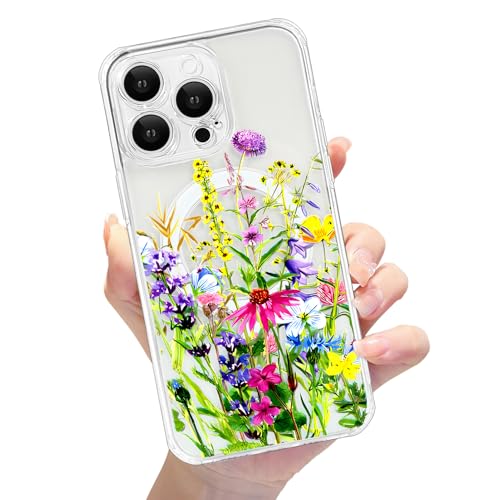 Eiyikof Magnetische Schutzhülle für iPhone 15 Pro Max, luxuriöse, stoßfeste Schutzhülle, niedliches Blumenmuster, harte transparente Schutzhülle, iPhone 15 Pro Max, für Damen und Mädchen, buntes Eiyikof Magnetische Schutzhülle für iPhone 15 Pro Max, luxuriöse, stoßfeste Schutzhülle, niedliches Blumenmuster, harte transparente Schutzhülle, iPhone 15 Pro Max, für Damen und Mädchen, buntes von Eiyikof