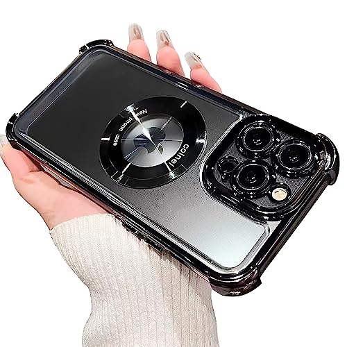 Eiyikof Magnetische transparente Schutzhülle für iPhone 16 Pro Max, luxuriös, glitzernd, vier Ecken, stoßfest, militärischer Schutz, mit Kameralinsenschutz, MagSafe-transparente Beschichtung, für Eiyikof Magnetische transparente Schutzhülle für iPhone 16 Pro Max, luxuriös, glitzernd, vier Ecken, stoßfest, militärischer Schutz, mit Kameralinsenschutz, MagSafe-transparente Beschichtung, für von Eiyikof