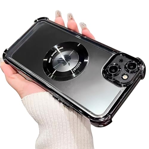 Eiyikof Schutzhülle für iPhone 13, magnetisch, transparent, luxuriös, glitzernd, vier Ecken, stoßfest, militärischer Schutz, mit Kameralinsenschutz, MagSafe transparente Beschichtung, Abdeckung für Eiyikof Schutzhülle für iPhone 13, magnetisch, transparent, luxuriös, glitzernd, vier Ecken, stoßfest, militärischer Schutz, mit Kameralinsenschutz, MagSafe transparente Beschichtung, Abdeckung für von Eiyikof