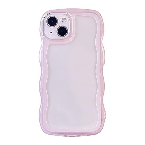 Eiyikof Transparente Schutzhülle für iPhone 13 Mini, niedlich, einfarbig, gewellter Rahmen, transparent, weiches Silikon, kratzfest, stoßfest, schlanke Schutzhülle für Damen und Mädchen, Rosa Eiyikof Transparente Schutzhülle für iPhone 13 Mini, niedlich, einfarbig, gewellter Rahmen, transparent, weiches Silikon, kratzfest, stoßfest, schlanke Schutzhülle für Damen und Mädchen, Rosa von Eiyikof