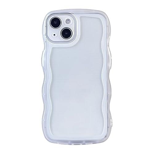 Eiyikof Transparente Schutzhülle für iPhone 13 Mini, niedlich, einfarbig, gewellter Rahmen, transparent, weiches Silikon, kratzfest, stoßfest, schlanke Schutzhülle für Damen und Mädchen, Weiß Eiyikof Transparente Schutzhülle für iPhone 13 Mini, niedlich, einfarbig, gewellter Rahmen, transparent, weiches Silikon, kratzfest, stoßfest, schlanke Schutzhülle für Damen und Mädchen, Weiß von Eiyikof