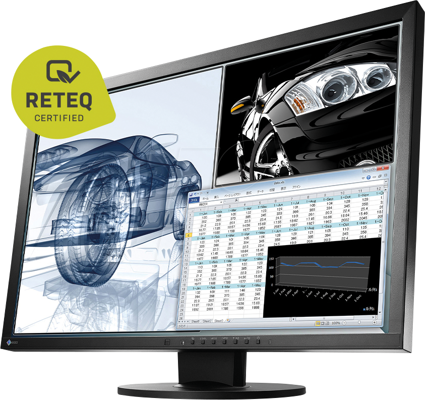 EIZO EV2430-BK-R - 61cm Monitor, USB, Lautsprecher, Pivot, Refubished EIZO EV2430-BK-R - 61cm Monitor, USB, Lautsprecher, Pivot, Refubished von Eizo