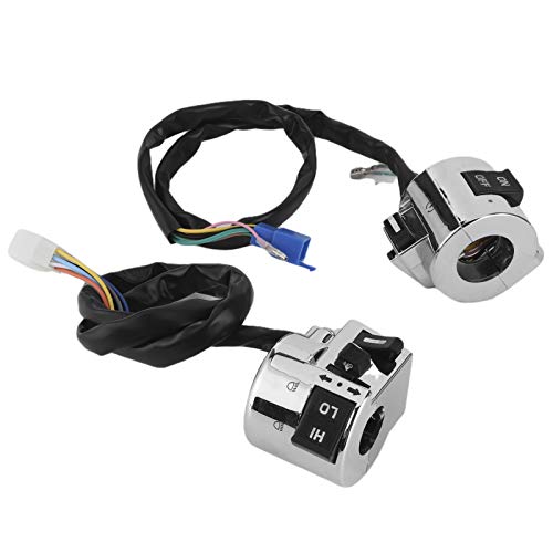 1 Paar Motorrad Lenkerschalter, Lenkerschalterteile Lenker Bedientaste Universal-Steuertaste Lichtschalter Blinkerschalter Hupenschalter für Blinker Scheinwerfer Hupe 25mm 1 Paar Motorrad Lenkerschalter, Lenkerschalterteile Lenker Bedientaste Universal-Steuertaste Lichtschalter Blinkerschalter Hupenschalter für Blinker Scheinwerfer Hupe 25mm von Ejoyous
