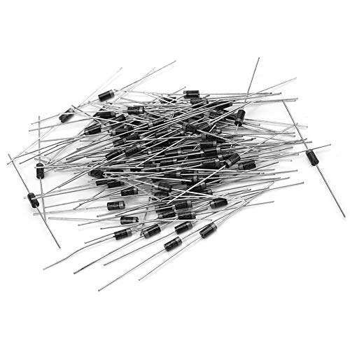 100 Stück Gleichrichterdiode, 1N4007 1000 V 1A Elektronische Siliziumdioden Hochspannungsgleichrichterdioden Diode von Ejoyous