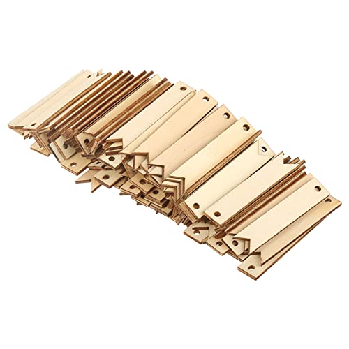 100 Stück Natur Holz Anhänger, Holzanhänger Holz-Lesezeichen Holzscheiben für Wand Decke Türrahmen Babybett Zaun von Ejoyous
