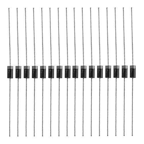 1N4007 Diode Gleichrichter 100 Stück, 1A 1000V Sperrdiode Elektronische Siliziumdioden Verbindung Rückfluss Schutzdiode Rectifier Diode, Industrielle Steuerschaltung für Schaltu von Ejoyous