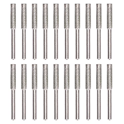 20Pcs Diamant Kettensägenschärfer, Chainsaw Sharpener Kettensäge Schärfgerät Kettenschleifer Schleifstein für Kettensägen zum Schärfen und Schleifen (4,8 mm) von Ejoyous