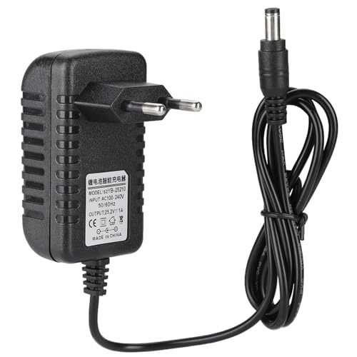 25,2 V 1A Lithium-Akku-Ladegerät, Lithium-Akku-Ladeadapter Schnell Ladegerät Li-Ionen-Ladegerät Adapter 100–240 V Eingangsspannung, mit mehrstufigem Schutz (EU-Stecker 100-240V) von Ejoyous
