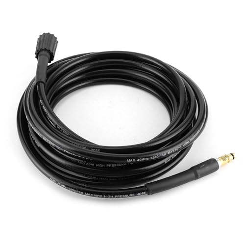 40MPa 5800PSI Hochdruckreiniger Schlauch Hochdruckschlauch Hochdruckwasserrohr für K2 K3 K4 K5 mit Stahlgeflecht und Gummiabdeckung kratzfest (8m / 26,2ft) von Ejoyous